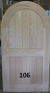Hardwood arch top door