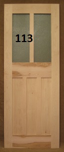 Exterior 3 panel door with 2 lite window