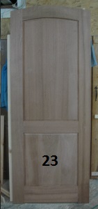 Ash exterior door with arched top
