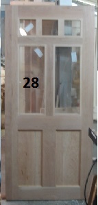 Custom 5 lite exterior hardwood door