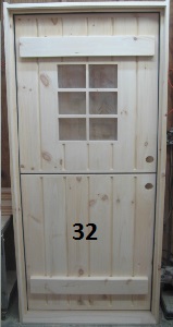 Dutch door with 6 lite window