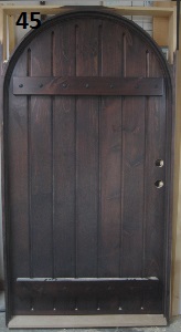 Rustic pine arch top doorr