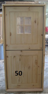 Rustic dutch door with 4 lite window