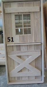 6 lite hardwood dutch door with crossbuck
