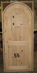Exterior frame and panel door with speakeasy