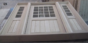 Ash door with 2 matching sidelights