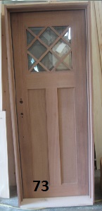 Cherry door with diamond grill