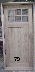 Exterior hardwood door with 6 lite window