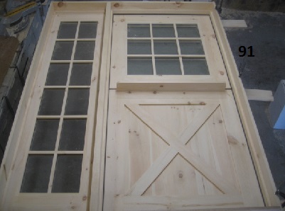 Wood door with custom 12 lite sidelight