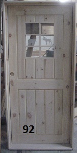 Rustic door with 6 lite window